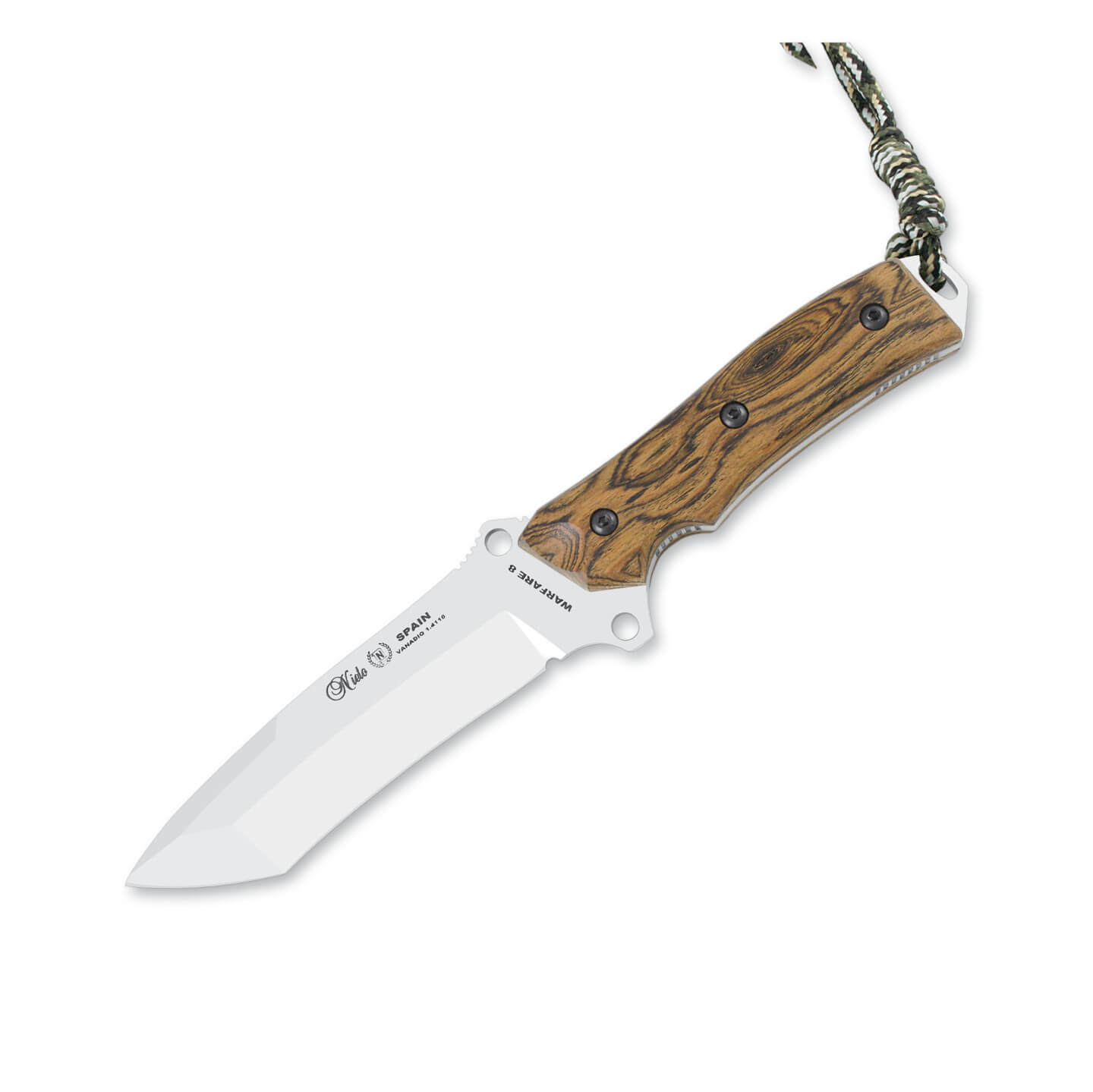 Cuchillo táctico Nieto Warfare con mango de bocote y hoja de 13.5...