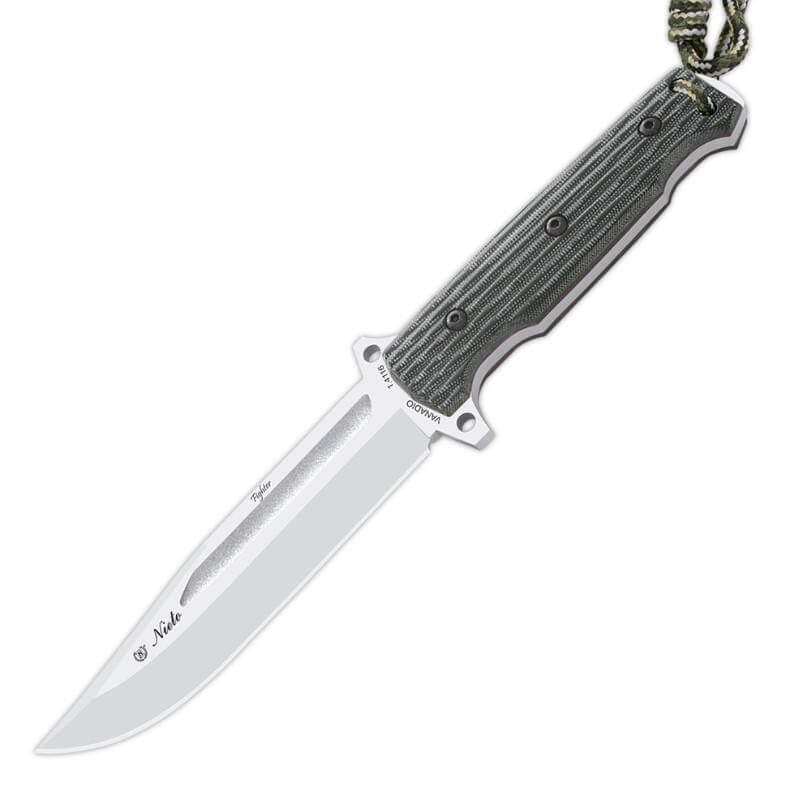 Cuchillo táctico Nieto Fighter Tracker con mango de micarta negra...