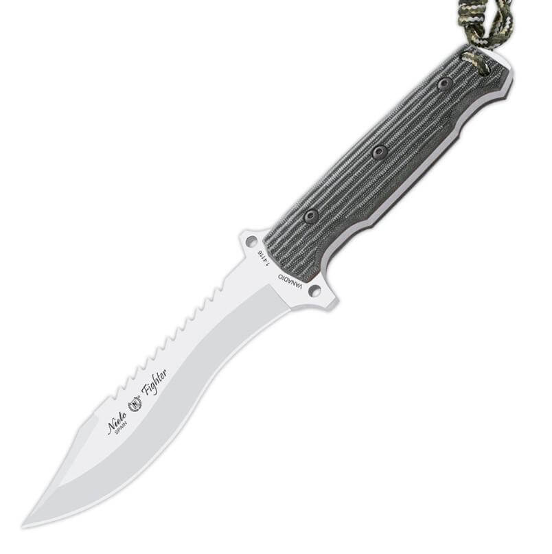 Cuchillo táctico Nieto Fighter Bowie con mango de micarta canvas ...