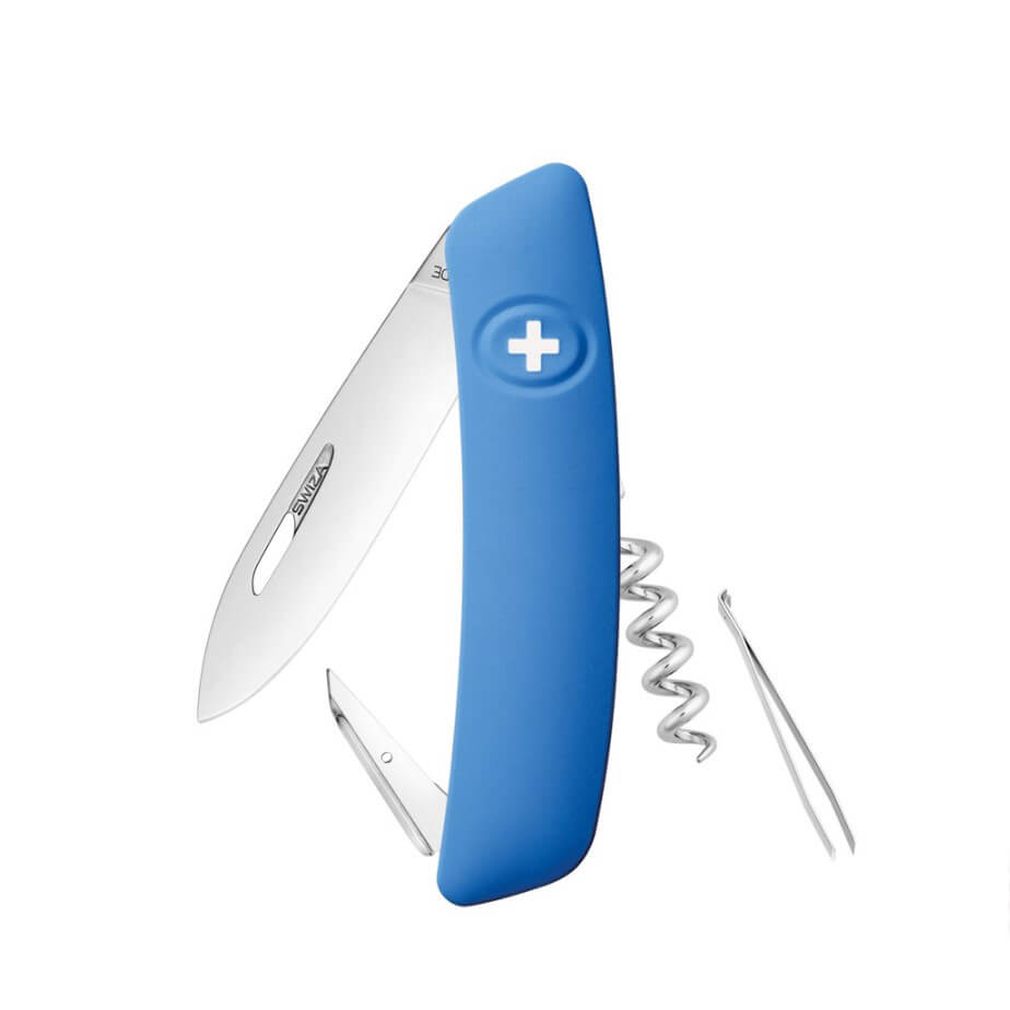 Swiza D01 blaues Mehrzweckmesser mit 6 Funktionen KNI.0010.1030