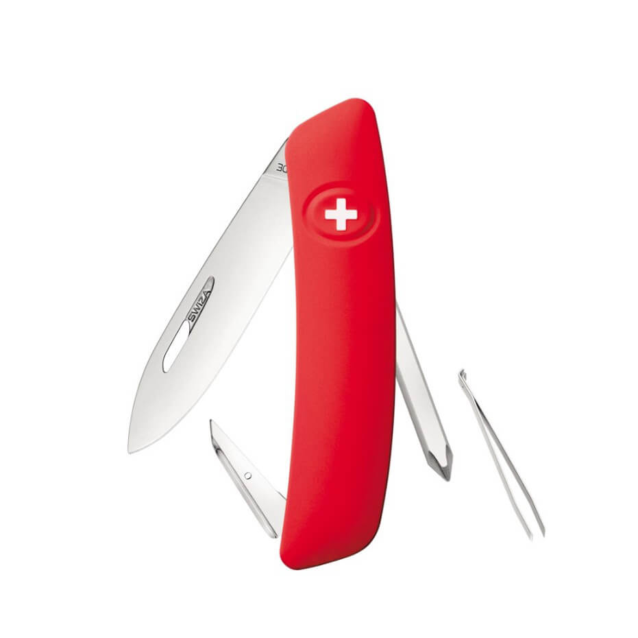 Swiza D02 rotes Mehrzweckmesser mit 6 Funktionen KNI.0020.1000