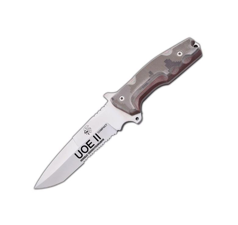 Cuchillo Militar JV UOE II Compact con mango de micarta camo desi...