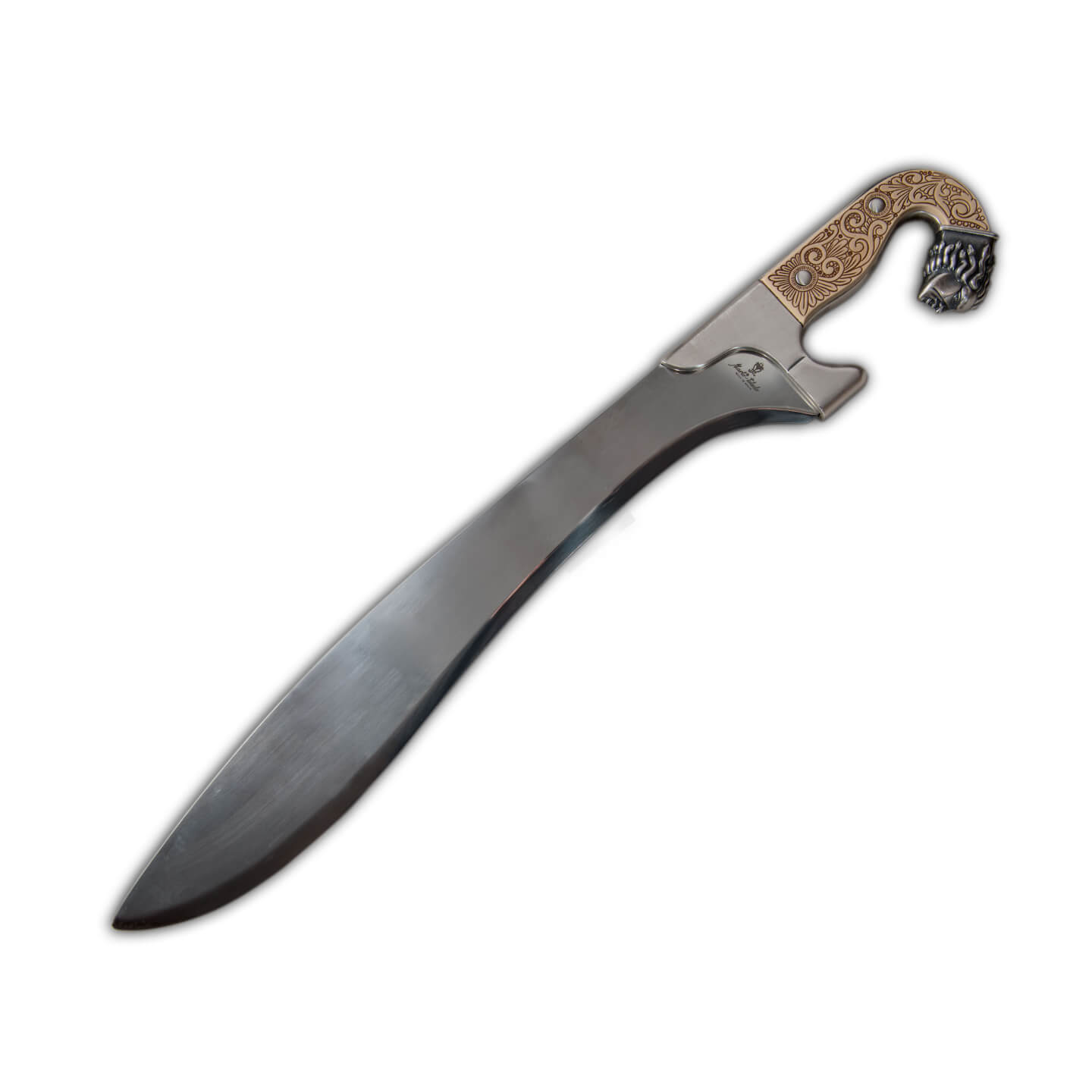 Falcata ibérique avec manche fini en argent et imitation ivoire M...
