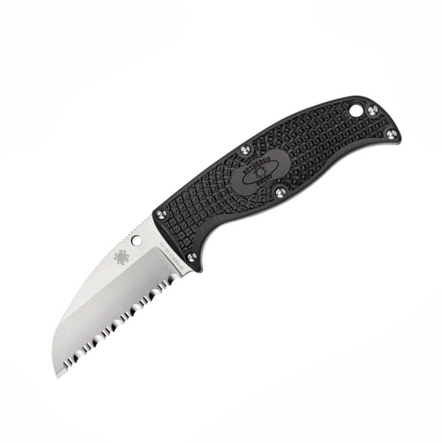 Cuchillo Spyderco ENUFF con mango de FRN negro y hoja SpyderEgde ...