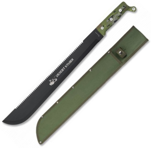 Desert Storm Machete mit 41,5 cm langer schwarzer Klinge und tarn...