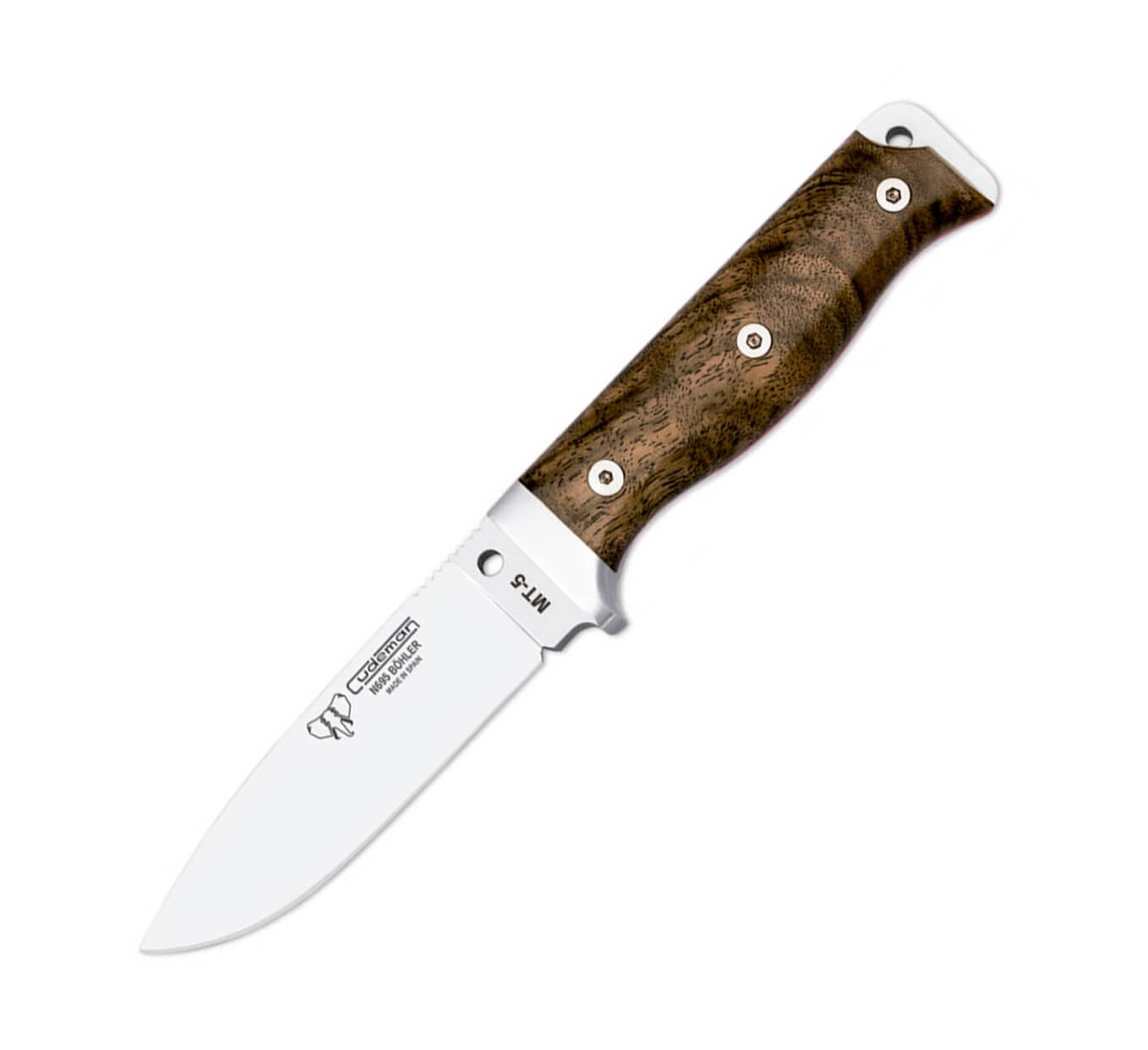 Cuchillo MT5 Cudeman. Mango nogal pulido. Acero Böhler N-695. Fun...