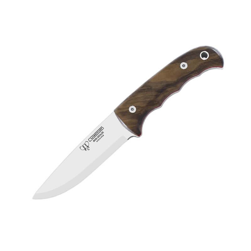 Cuchillo Bushcraft hoja de acero Böhler N695, Cachas de madera de...