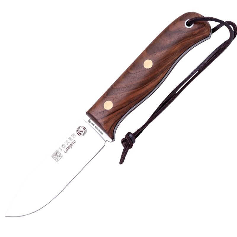 Cuchillo Bushcraft BS9 Campero de madera de nogal y Sandvik 14C28N con pedernal