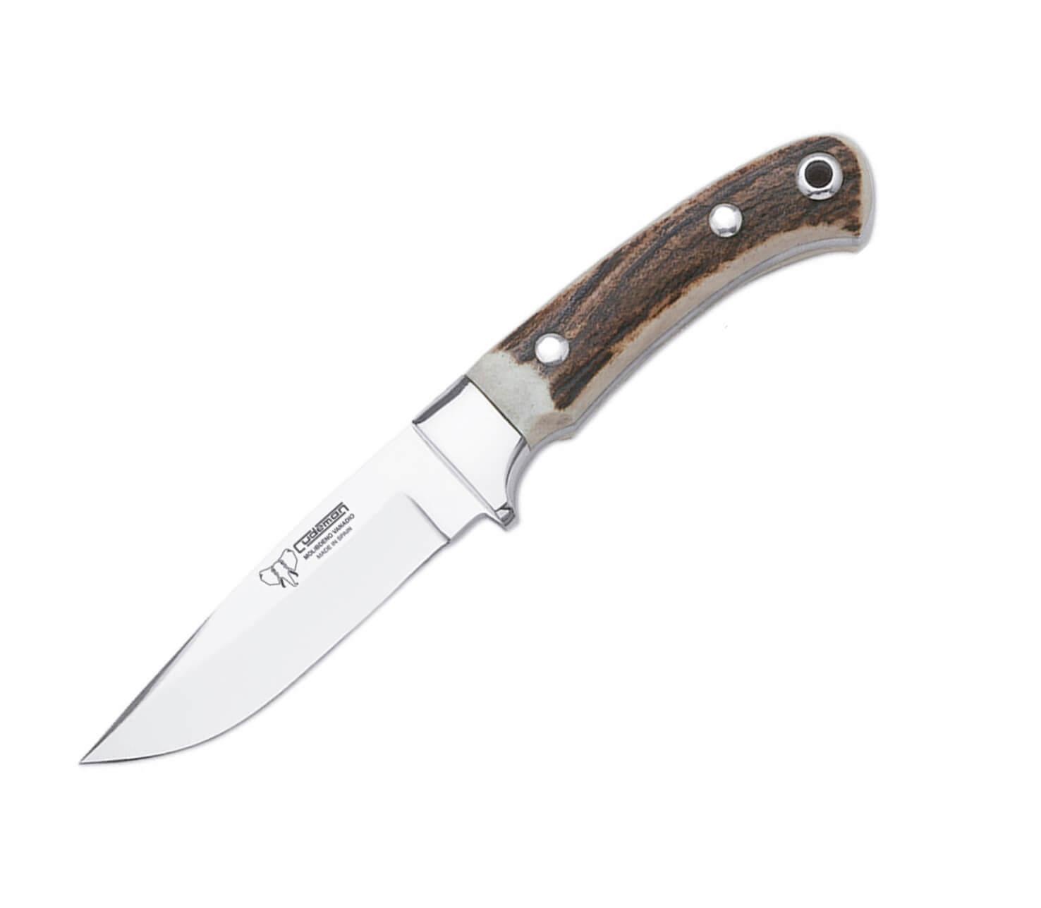 Cuchillo de caza Cudeman Special Ket con mango en asta de ciervo y hoja de 10 cm