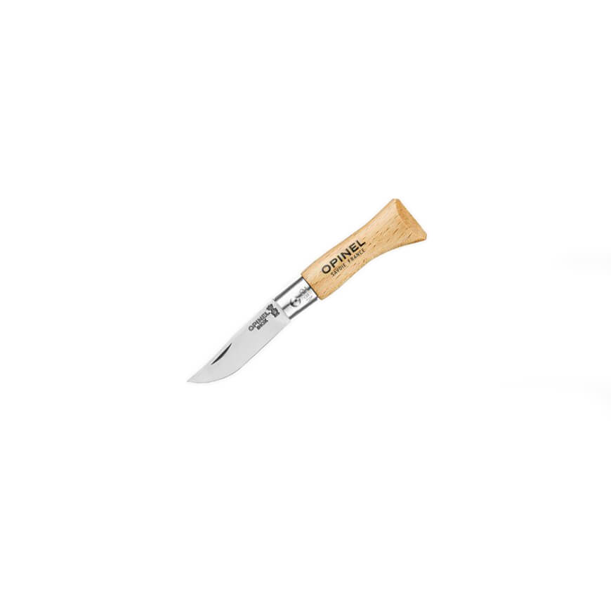 Opinel No. 2 com lâmina de aço inoxidável e cabo de madeira de fa...