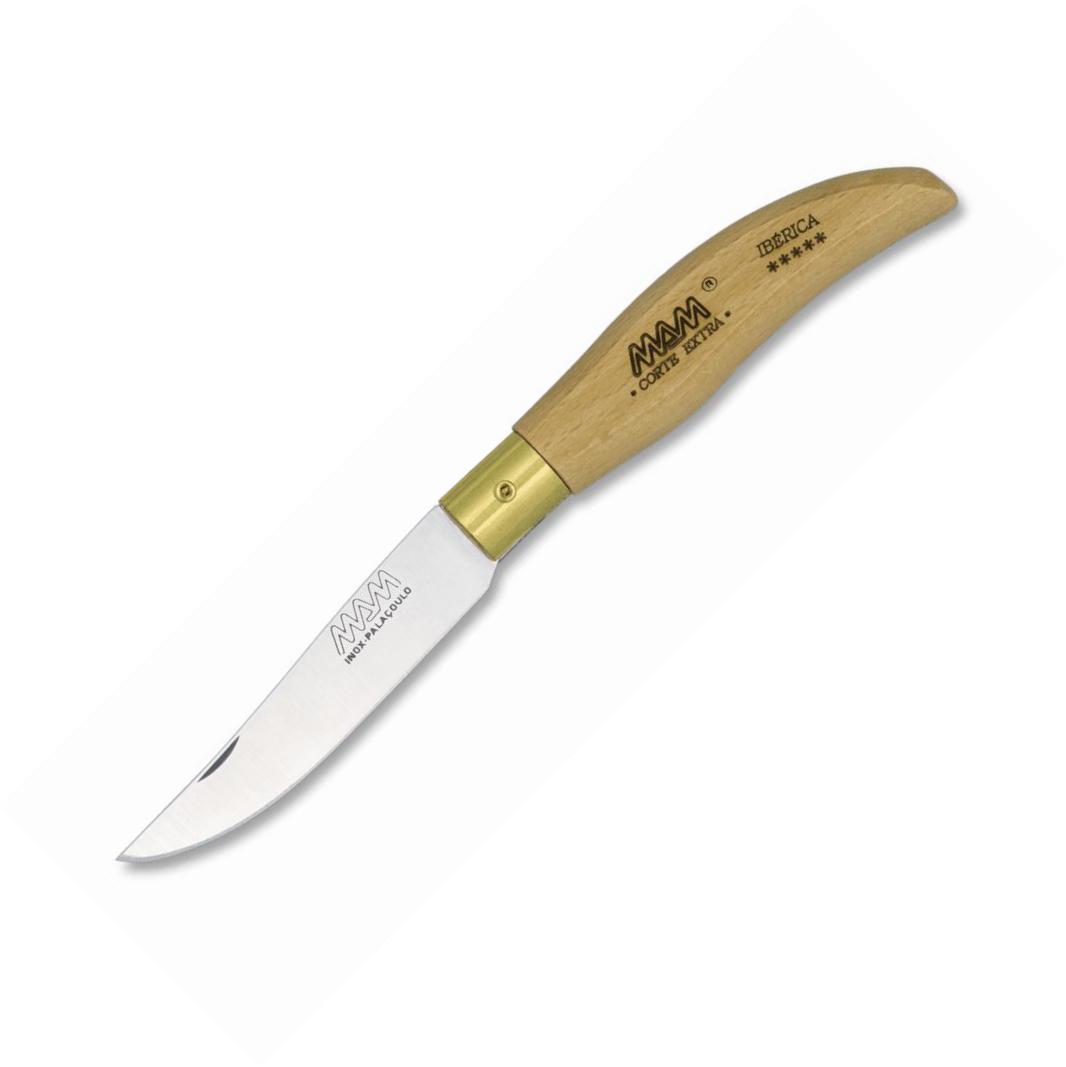 Navaja MAM Iberica con mango de madera, virola de latón y hoja de...