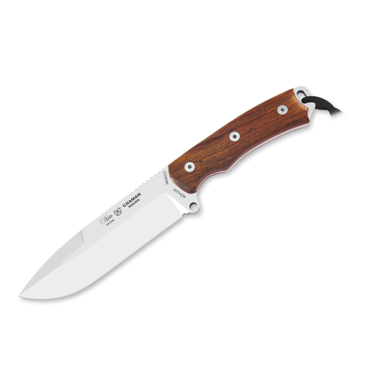 Cuchillo Nieto Chamán Macro con mango de madera de cocobolo y hoj...