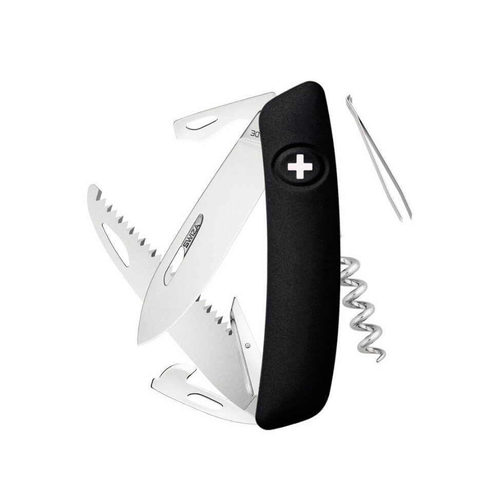 Swiza D05 schwarzes Mehrzweckmesser mit 12 Funktionen KNI.0050.10...