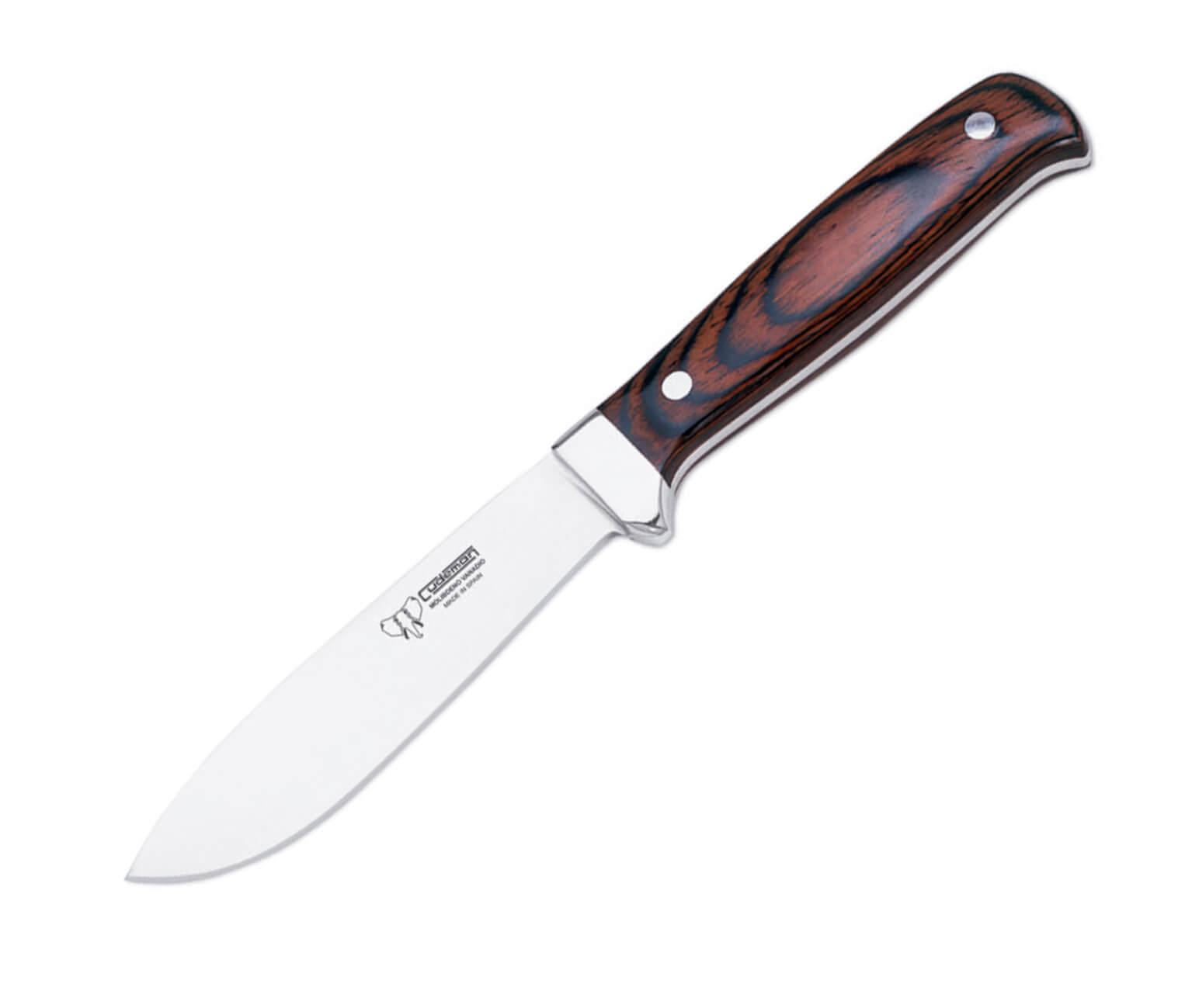 Cudeman knife with drop point tip and stamina handle with steel ferrule