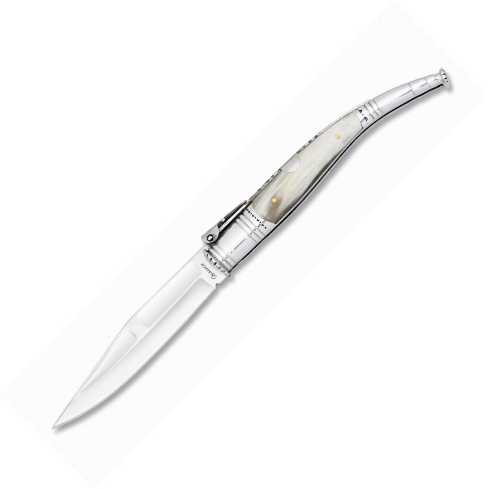 SERRANA Albainox pocket knife with ratchet, 12.5 cm blade and bull horn