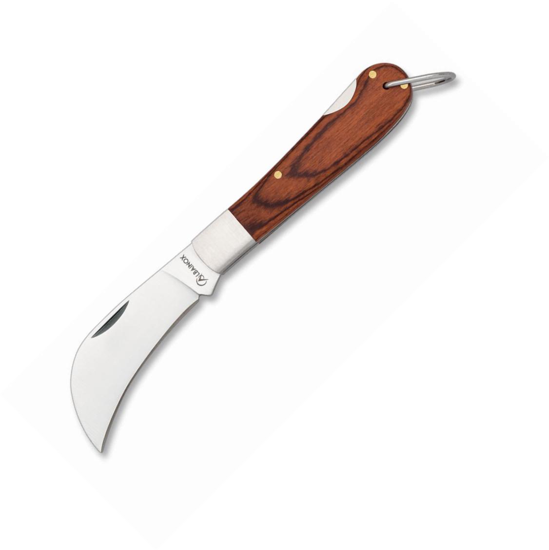 Albainox tranchete pocket knife with wooden handle, back lock and 7.8