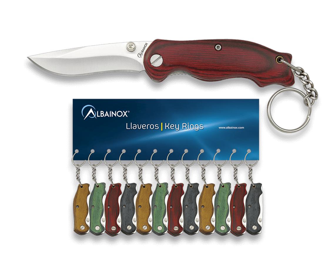 Blister 12 pieces 4 ALBAINOX colors of pocket knives, 5 cm blade and