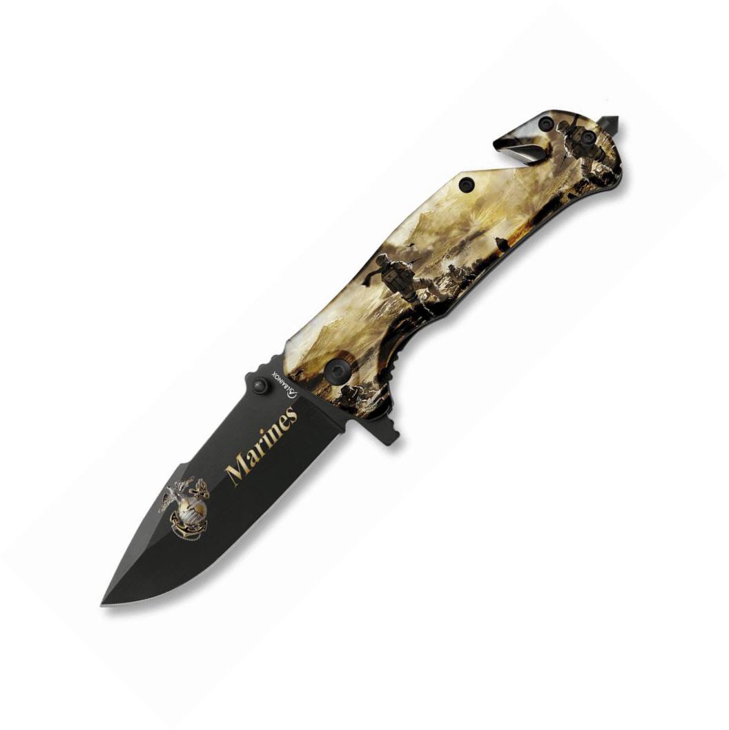 Albainox 3D tactical pocket knife with FOS, MARINE print and 8.2 cm