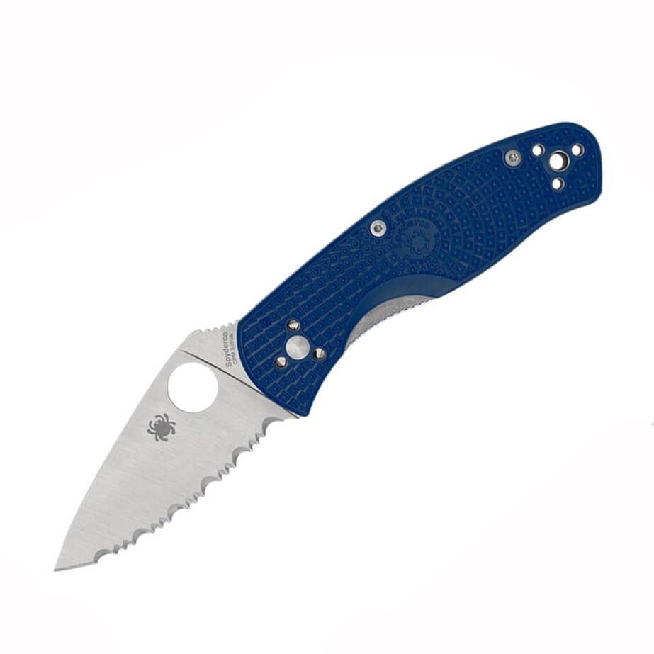 Spyderco Persistence FRN Blue pocket knife and CPMS35VN steel blade