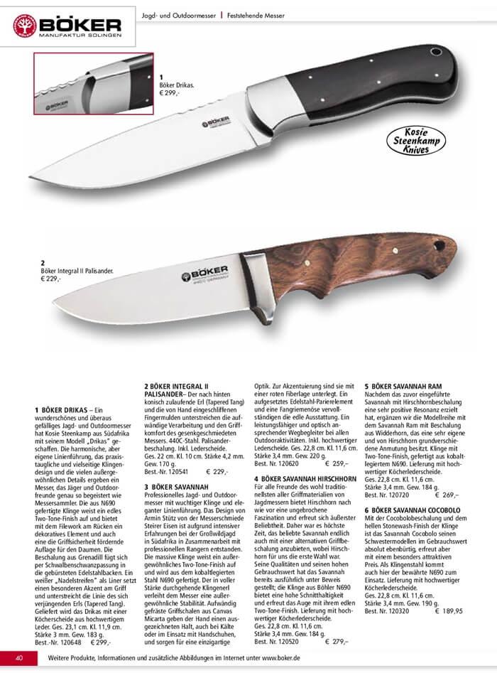 KNIVES HUNTING DRIKAS AND INTEGRAL II BOKER hunting knives Cutlery