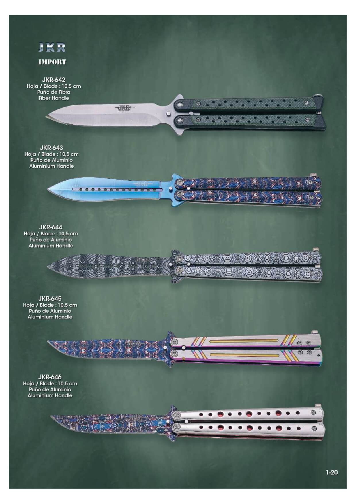 BUTTERFLY KNIVES JKR JKR pocketknives fan, JKR611 Cutlery