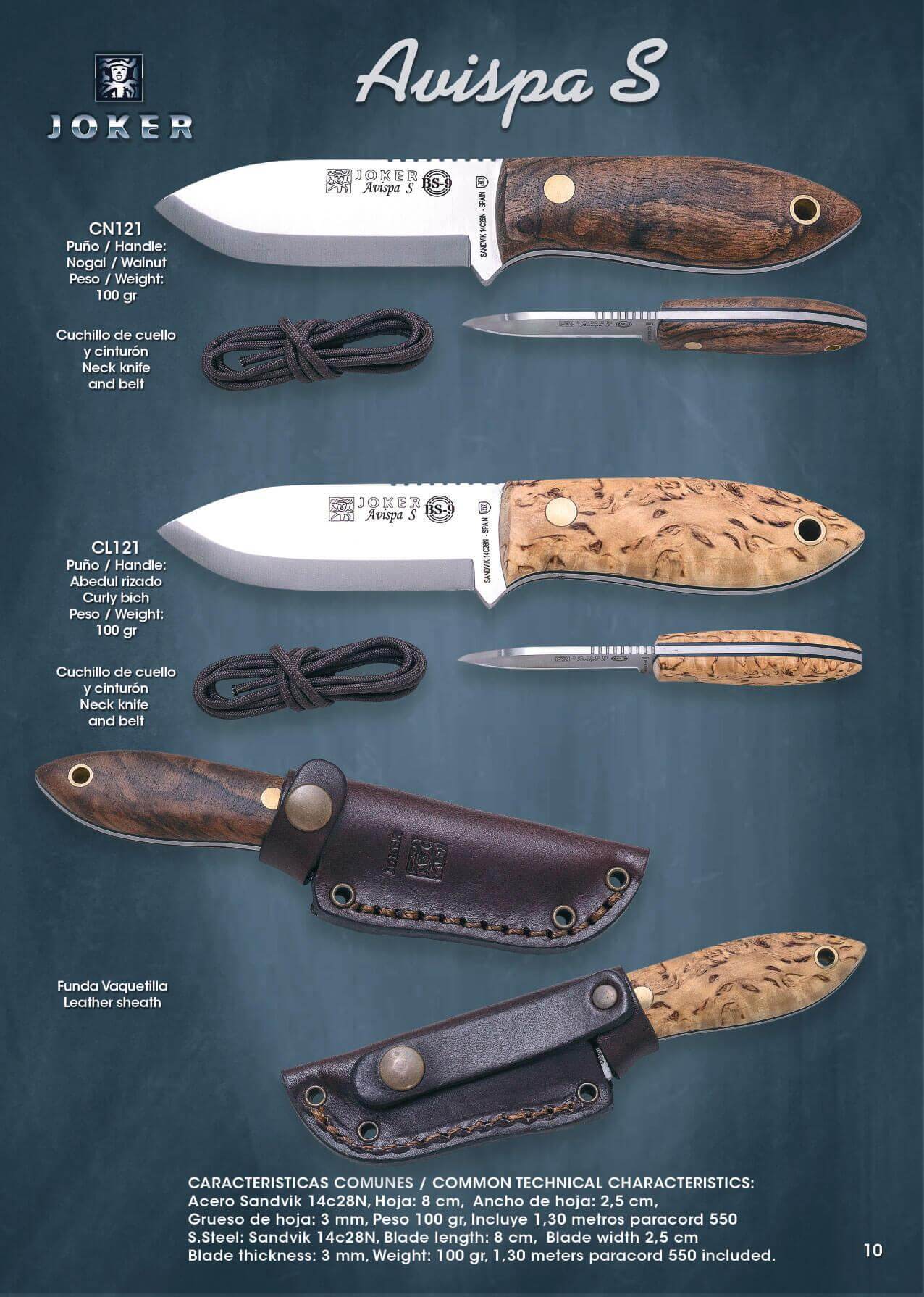 AVISPA S Joker tactical knives survival, CN121 Cutlery