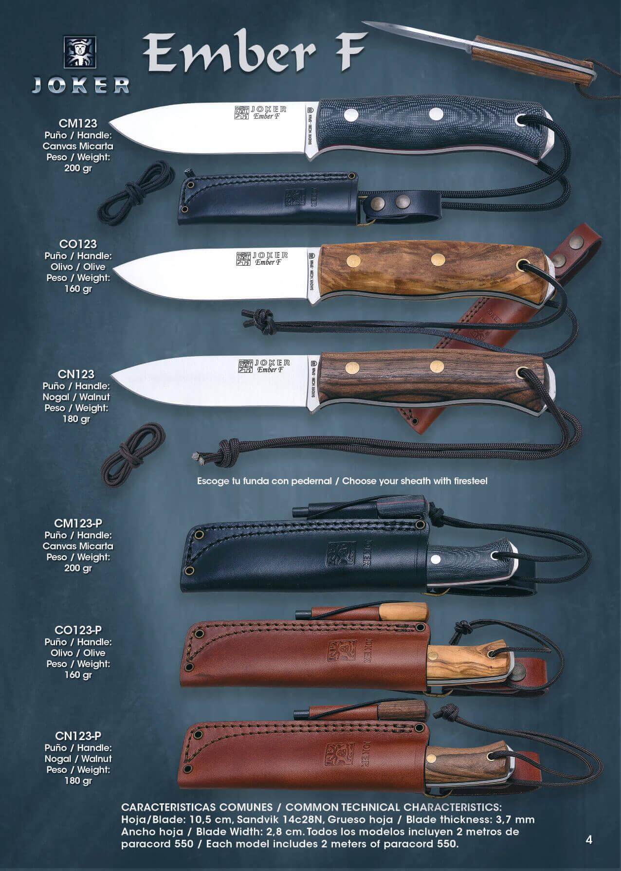 EMBER F Joker tactical knives survival, CO123P Cutlery