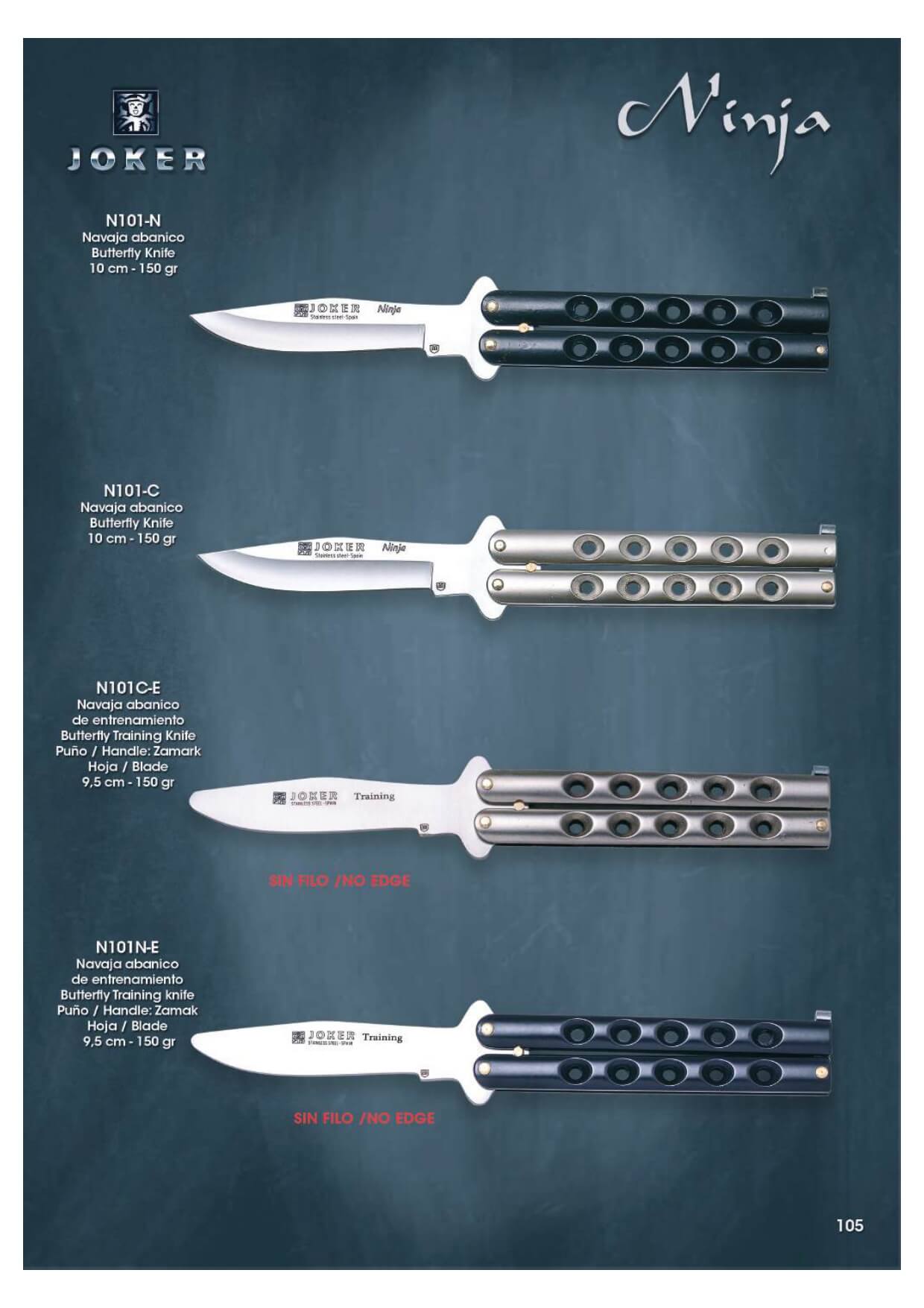 NAVAJAS ABANICO NINJA Joker navajas sport, N101NE Cuchilleria Albacete