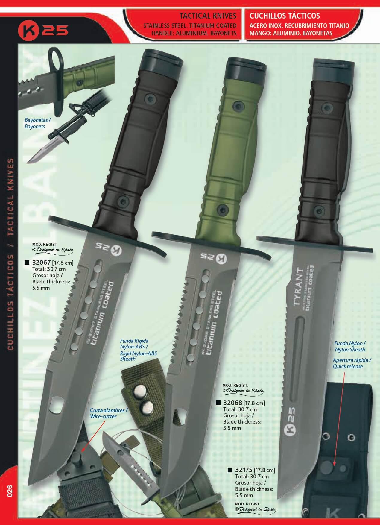 KNIVES TYRANT K25 tactical knives tactical, 32175 Cutlery