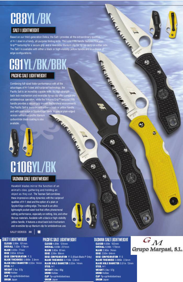 SALT SERIES 1 MARITIME KNIVES Spyderco professional knives sailor