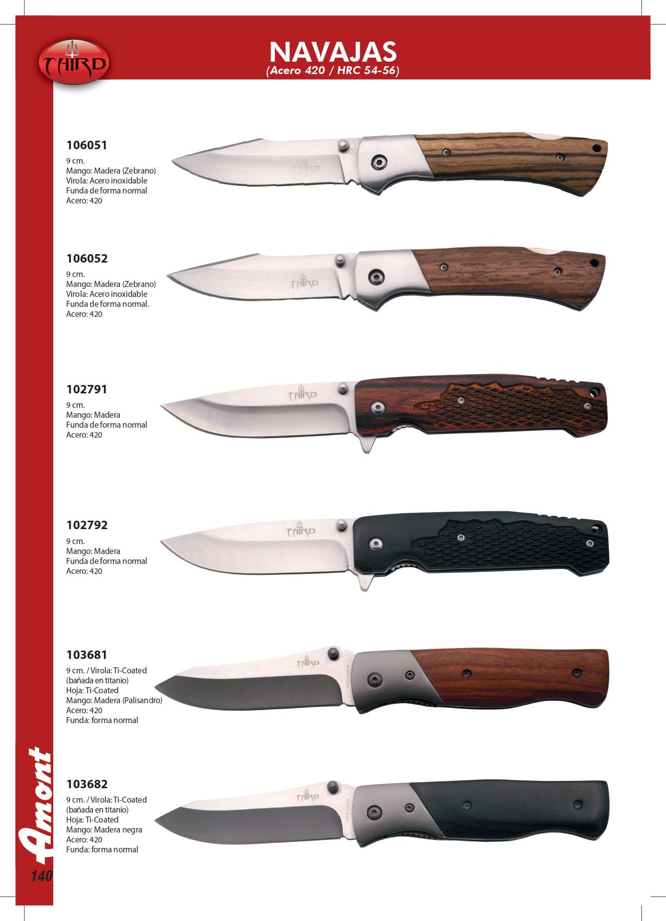 NAVAJAS DE 9 CM THIRD navajas bolsillo, 106052 Cuchilleria Albacete