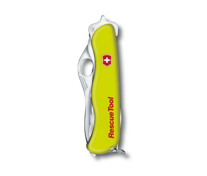 Victorinox Rescue Tool giallo fluo con lama bloccabile in blister
