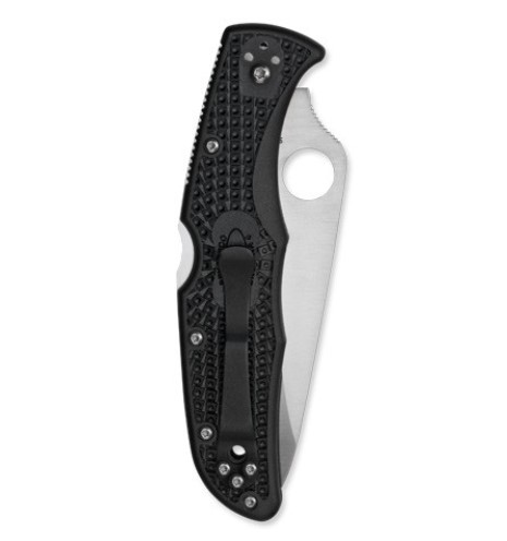 Couteau de poche Spyderco Endura 4 avec lame VG10 à tranchant mixte lisse et dentelée et manche FRN noir