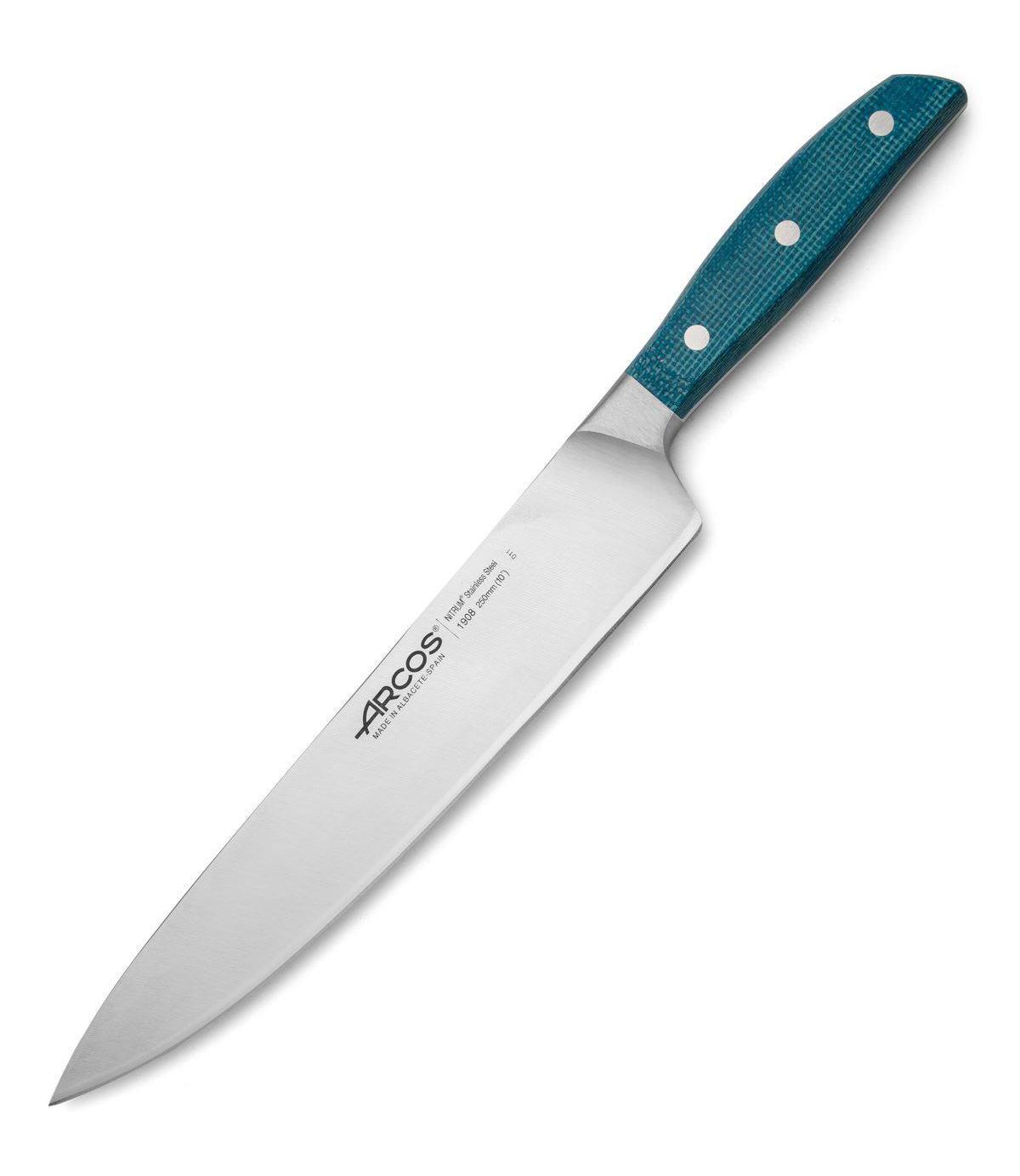 Arcos Brooklyn chef knife 250 mm with blue micarta handle