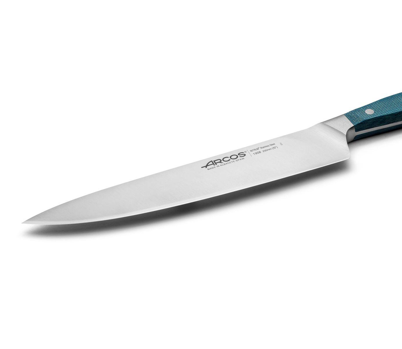 Arcos Brooklyn chef knife 250 mm with blue micarta handle