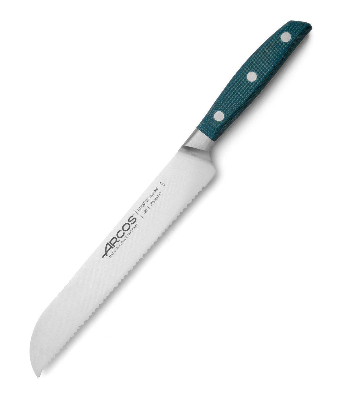 Arcos Brooklyn Brotmesser 200 mm mit blauem Micarta-Griff