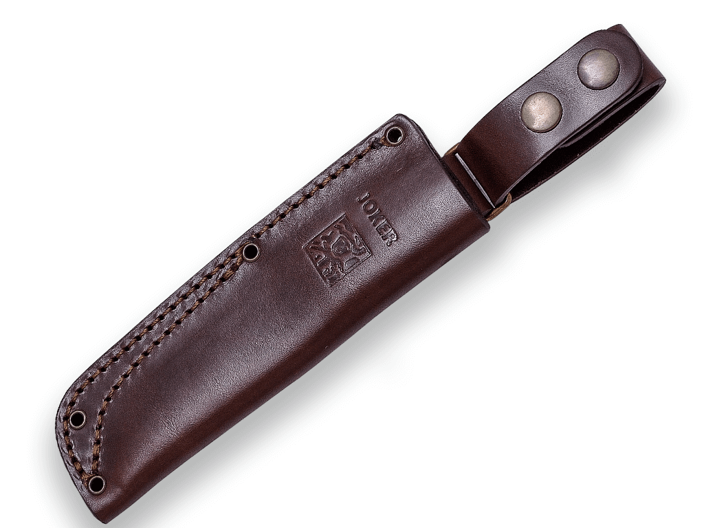 Joker BS9 Trampero S Bushcraftmesser mit Birkenholzgriff und 10 cm Scandi-Klinge