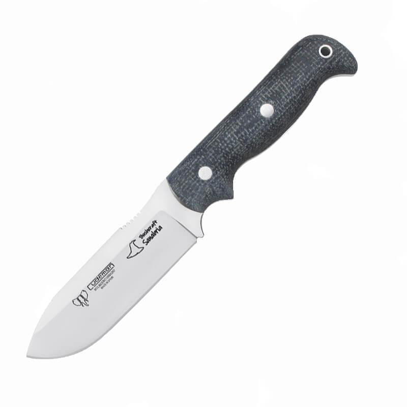 Bushcraftmesser Sanabria schwarze Jute Cudeman