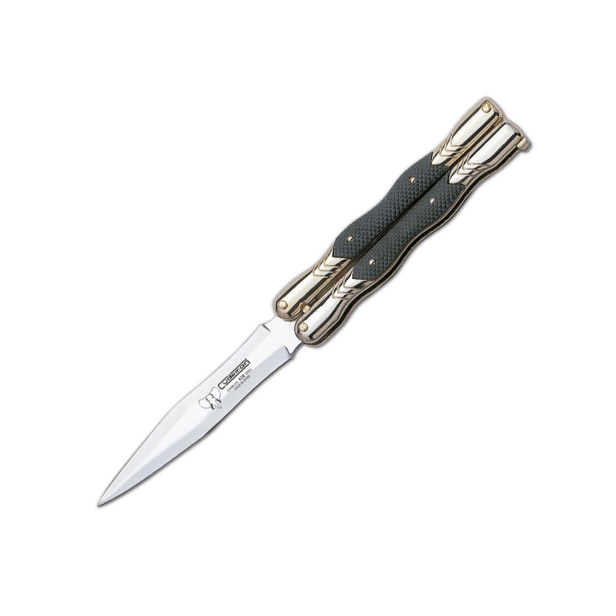 Cudeman Butterfly-Taschenmesser. Grüner ABS-Griff. 10cm. Gold Zam...