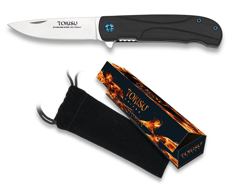 TOKISU penknife, with 7.00 cm blade and G10 Black handle