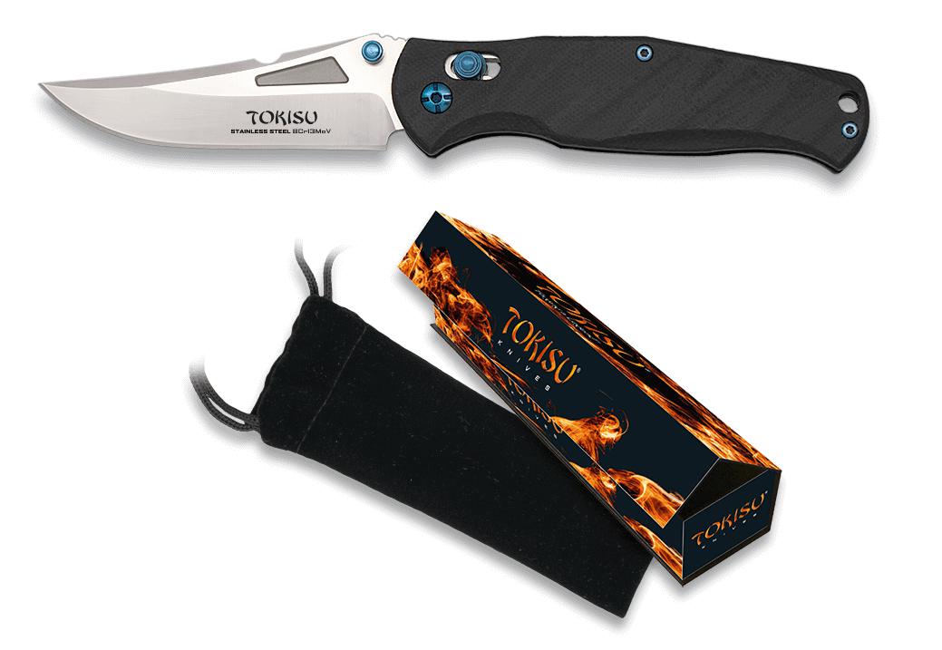 TOKISU penknife, with 8.20 cm blade and G10 Black handle