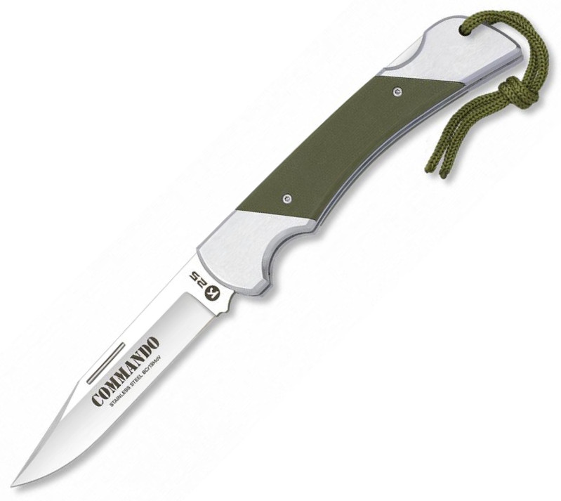 COMMANDO Taktisches Messer, 8,50 cm lange Klinge und Griff aus gr...