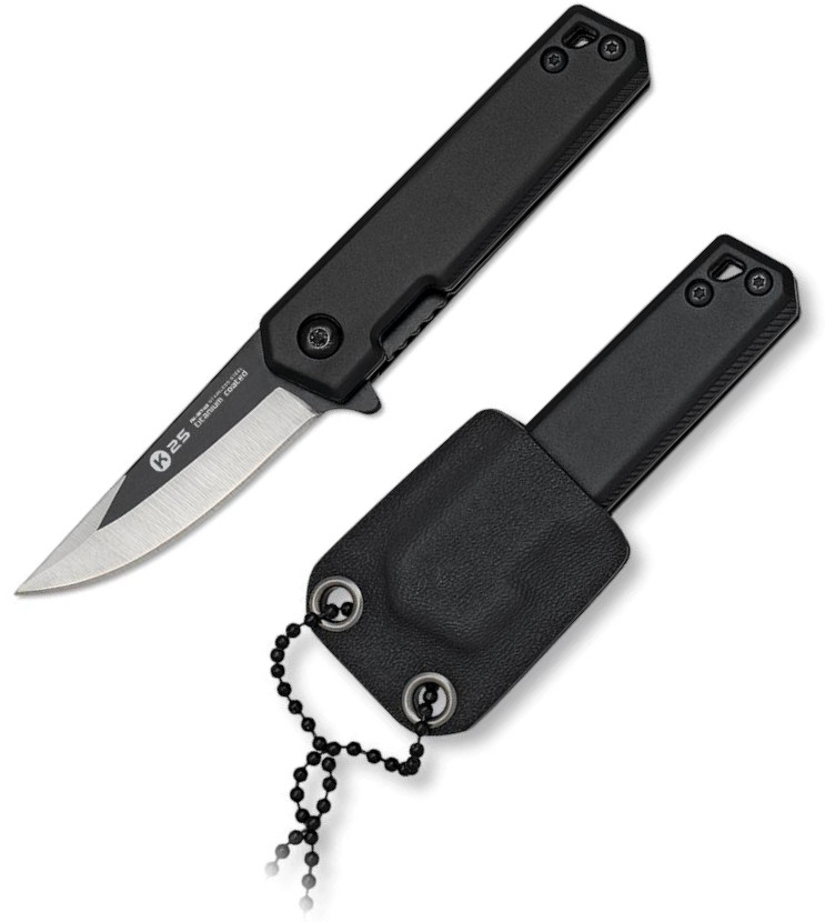 K25 hanging knife with kydex sheath and 5.2 cm blade