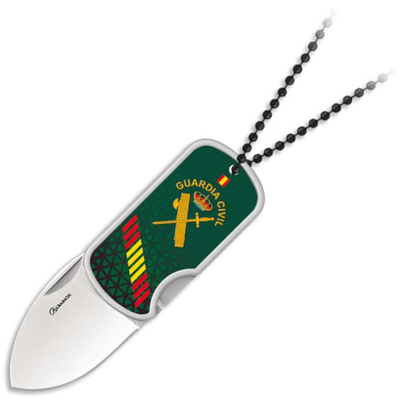Couteau Guardia Civil 3D avec clip et pendentif