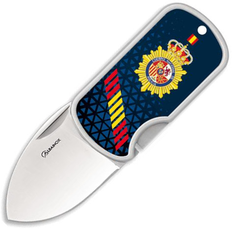 Couteau 3D de la Police Nationale, avec clip et lame de 4 cm