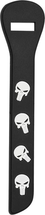 Tirette de fermeture éclair Skull en blister de 3 unités