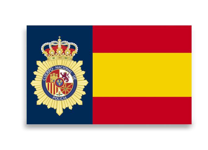 Grand autocollant CNP Espagne longueur de 45 mm et largeur de 27 ...
