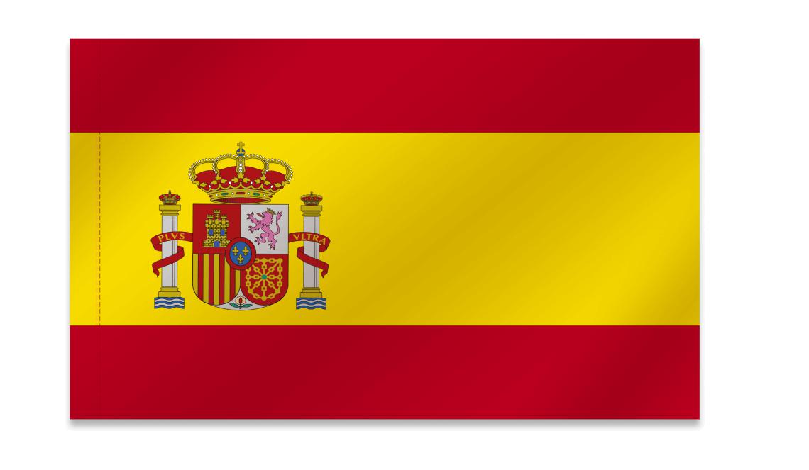 Drapeau espagnol constitutionnel 140 x 90 cm, adapté au mât