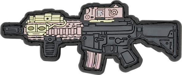 Patch en caoutchouc Barbaric avec velcro pour fusil 08228
