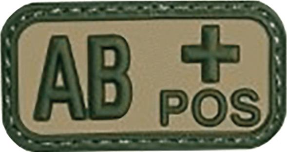 Patch Velcro en caoutchouc tactique Blood AB +